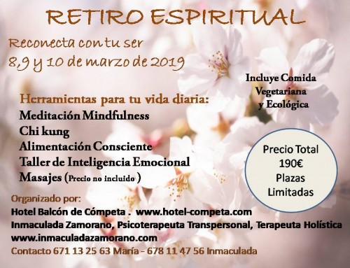 ¿Necesitas parar? Retiro espiritual en Málaga en marzo de 2019